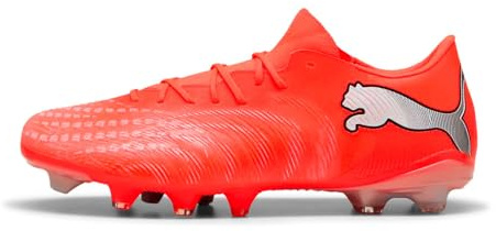 PUMA Unisex Future 9 Match Fusion Firm Ground/Artifical Ground Football Boots, Glowing Red-PUMA White-PUMA Black-PUMA Silver, 13 UK