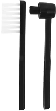 MUCKLILY Spazzola per la Pulizia dei Dischi in Vinile 2 Pezzi Setole Morbide per Puntine Giradischi e Pulitore Riutilizzabile per Vinili e CD Accessorio Antistatico per Mantenere Audio