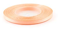 Creativery 32m Rolle Satinband 6mm (023 apricot) // Schleifenband einseitiges Hochzeit Taufe Deko Band Dekoband Geschenkband 7mm 5mm