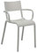 Kartell Generic A Armlehnstuhl, 2er set, Plastik, Grau, 79 x 52.5 x 52 cm