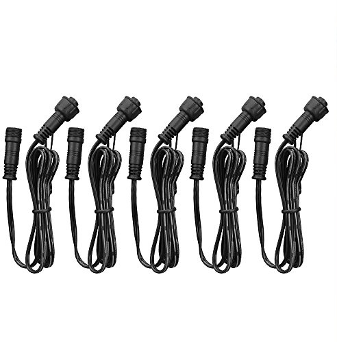 Tomshine Câble d'extension 1M/2 Broches pour Spots de Plafond, Luminaires Encastrés, Projecteurs encastrés IP67 étanche (5 pièces)