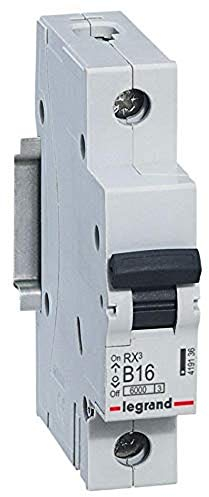 LEGRAND, RX3 Leitungsschutzschalter, thermisch-magnetischer Schutzschalter, B-Charakteristik, 16A, 1-polig, 6000A Ausschaltvermögen, 230/400VAC, 1TE, 419136