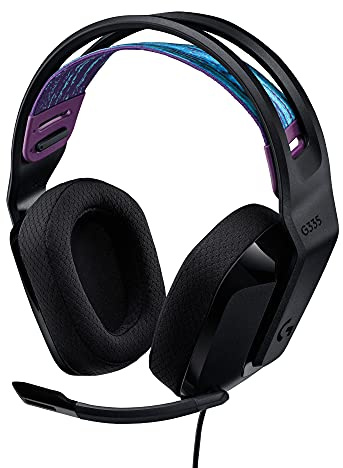 Logitech G335 Wired Gaming Headset, with Flip to Mute Microphone, 3.5mm Audio Jack, Memory Foam Earpads, Lightweight, Compatible with PC, PlayStation, Xbox, Nintendo Switch/Switch 2 - Black