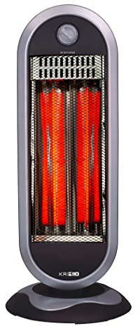 Stufa al Carbonio elettrica BASSO CONSUMO con oscillazione da terra Krimex 2 lampade 2 potenze