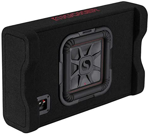 KICKER L7TDF 10-inch (25cm) Thin L7 Down Firing Subwoofer Enclosure, 2-Ohm