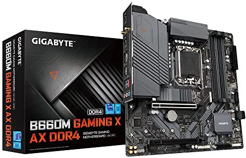 Gigabyte B660M Gaming X AX DDR4 (Sockel 1700/B660/DDR4/S-ATA 600/Micro ATX), B660M G X AX DDR4, Schwarz