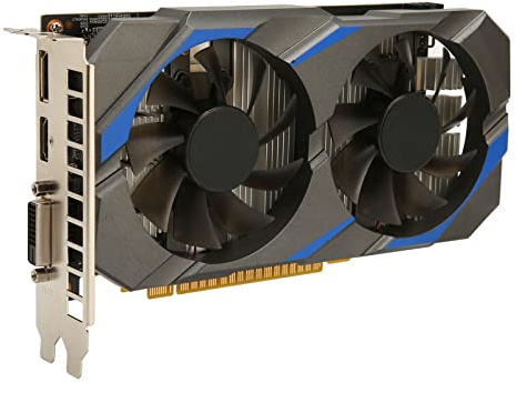 VBESTLIFE GTX 1050 Ti Graphics Card, 4GB GDDR5 128Bit Gaming Graphics Card, PCI Express 3.0x16, DisplayPort HDMI DVI, Dual Air Cooling Fan PC Video Cards, 4K Displays Support