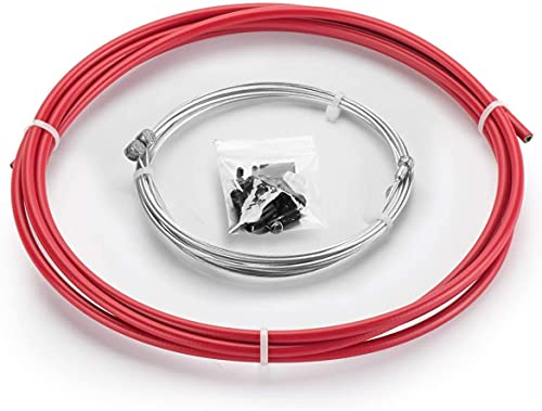 Chooee Universal Fahrrad Bremszug Standard Bremsen Kabel Gehäuse Kit für Mountainbike oder Rennrad Rot
