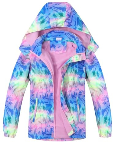 SUKUTU Chaqueta polar niña Chaqueta Softshell niño impermeable Chaqueta estampada lluvia