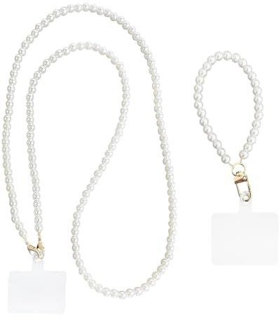 HDGSAFD 1 Chaîne De Perles Pour Téléphone Portable, 1 Entretoise, 1 Chaîne De Poignet, Chaîne De Téléphone Portable Multifonctionnelle, Chaîne De Téléphone Portable En Perles