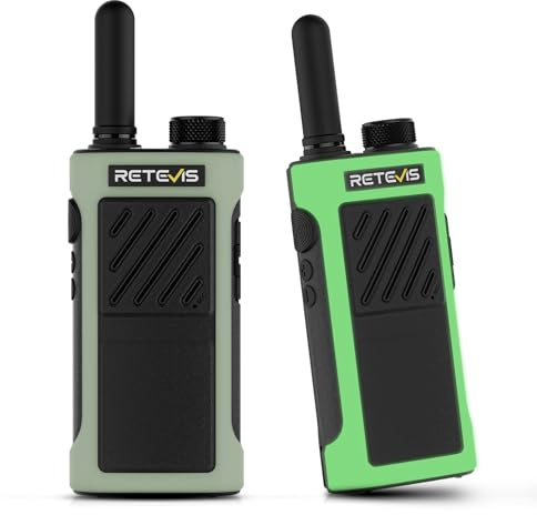 Retevis RB666P Walkie Talkie, Professionella Walkie Talkies, Snabbladdning, 1500mAh, Type-C, 16 Kanaler, CTCSS/DCS, VOX, PMR446 Tvåvägsradio för Familjen, Camping (2 Stycken, Svart)