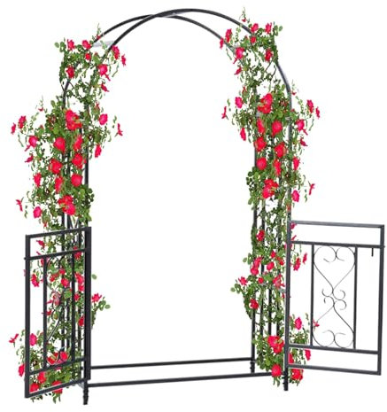 Arc de Jardin pour Plantes d'escalade Mariage de terrasse intérieure en Plein air 110x50x210cm en Acier Jardin Arbor Rose Robuste Arc Rose résistant aux intempéries.