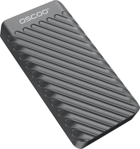OSCOO 1TB Externo Portátil SSD, USB 3.2 Gen 2x2 SSD Externo, hasta 2000MB/s, Puertos Duales USB-C y USB-A, Disco Duro Sólido Externo Compatible con Portátiles, Tabletas, Cámaras