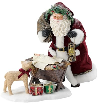 Department 56 Possible Dreams Ensemble de figurines Père Noël dormant dans la paix céleste Multicolore 25,4 cm