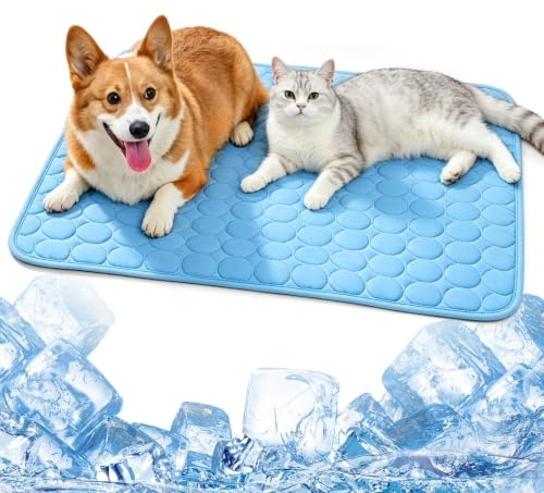 Tapis Rafraîchissant Chat Chien, Fraicheur Auto-Refroidissante (70x55cm, L)