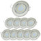 Sweet Led Einbaustrahler GU10-230V Einbauspots – 55mm Einbauleuchten, 5W Warmweiß 3000K, Deckenspots Chrom Gebürstet, Deckenstrahler, LED Spots 10er Set