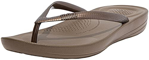 Fitflop Women's iqushion Ergonomic flip-Flops, Bronze, 5 UK