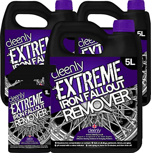 Cleenly Iron Fallout Contamination Remover/Wheel Cleaner (16 Litres) - Safe For All Alloy Wheels, Paintwork, Mirrors, Glass and more