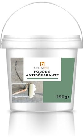 Harmony Béton - Poudre Antidérapante pour Vernis 250 g – Microbilles de Verre Translucides, Rend Surface Antidérapante pour Sols Intérieurs et Extérieurs, Compatible Tous Vernis – beton harmony
