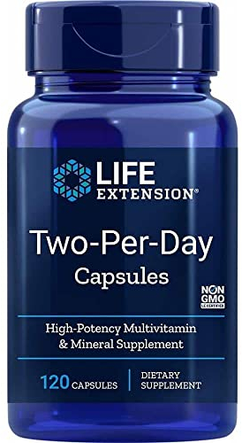 Life Extension, Multivitamin Two per Day, 120 Capsules, Sans Gluten, Sans Soja, Sans OGM
