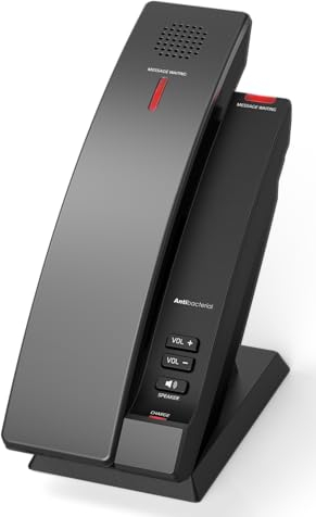 Snom HD101 Hospitality DECT-Telefon Schnurlos mit Anrufbeantworter - Bakterienfreie Gehäuse, Optische Rufanzeige, Erweiterbar Bis 4 Handgeräte, Freisprech-Funktion