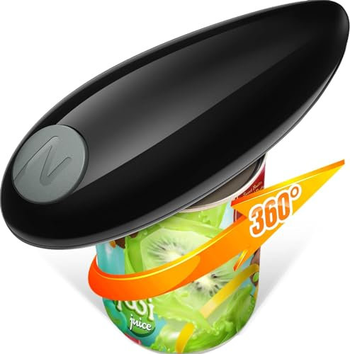 Abrelatas eléctrico, abrelatas automático de mano de un solo toque que se adapta a diferentes tamaños y formas sin bordes afilados para cocina, utensilios de cocina para personas mayores con artritis