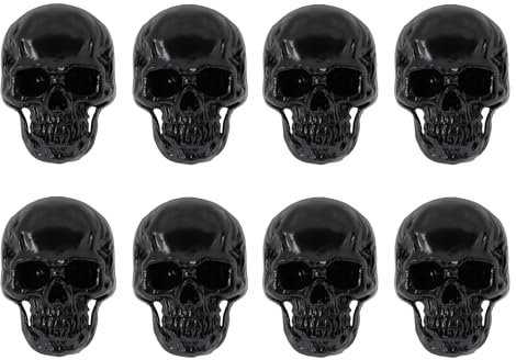 8Pcs Skull Refrigerator Magnets, Gothic Decor Fridge Magnets for Halloween Kitchen Office Whiteboard Locker Accessories