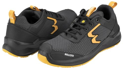 Bellota RUNAS3S46 - Zapatilla de Seguridad de Hombre y Mujer, Running S3S, diseño Deportivo y Ligero, para Trabajos en ambientes fríos y con Algo de Humedad, Amarillo - Talla 46
