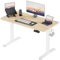 JUMMICO Höhenverstellbarer Schreibtisch KOMPLETTE TISCHPLATTE Elektrischer Schreibtisch Höhenverstellbar mit Memory-Funktion Steh-Sitz Tisch Computertisch 120 x 60 cm Beige