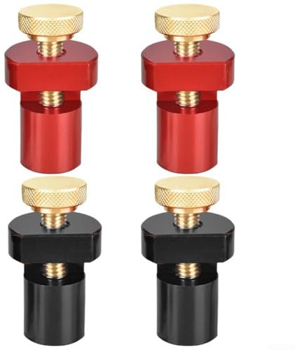 Abrazadera de longitud ajustable, sujeción estable y firme, para sierras de mesa y soporte de herramientas (19 mm, negro)