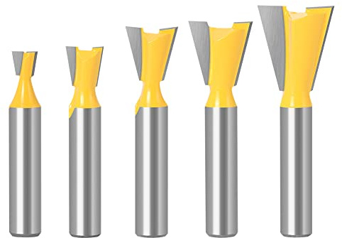 1-5pcs 8mm Shank Dovetail Joint Router Bits Set 14 Degree Woodworking Engraving Bit Milling Cutter For Wood(5PCS)