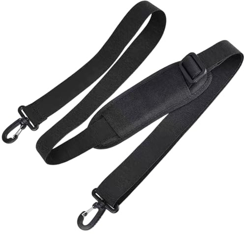 MBSIVSA Correa de Hombro Universal, Cinghia Negra con Acolchadas, Correas de Nylon, Cinghias Rigida Ajustable y Reemplazable, Adecuada para Bolsa PortáTil Bolsa Viaje Bolsa Deportiva Bandolera