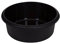 Whitefurze Large Round Bowl, Plastic, Black