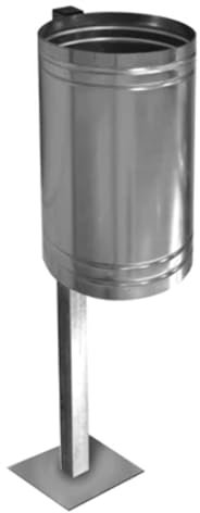 Dianhydro CESTINO PORTA-RIFIUTI ZINCATO CON BASE