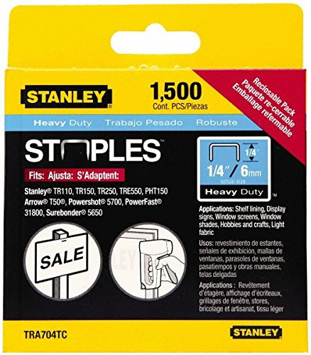 Stanley 1/4 in. Heavy Duty Narrow Crown Staples (1500 Each)