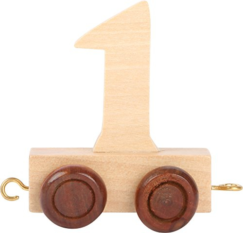Buchstabenzug | Geburtstags Zahlen und Waggon mit Kerzenhalter | Holzeisenbahn | EbyReo? Namenszug aus Holz | personalisierbar | Geburtstag oder als Deko f?r den Geburtstagstisch (Zahl 1)