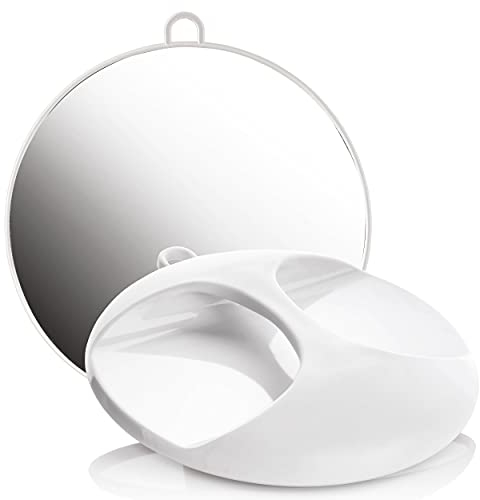 Kosmetex Friseur-Spiegel, Salon Handspiegel m. Öse, rund Ø 29 cm… (Weiß)