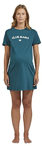 VERTBAUDET Chemise de Nuit T-Shirt Grossesse et Allaitement en Coton Bio Vert 34/36
