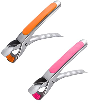 2 Piezas Pinzas Antideslizantes De Acero Inoxidable Con Agarraderas De Silicona Para Sujetar Platos Calientes Y Cuencos Utensilios Esenciales De Cocina