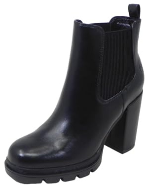 Lumberjack Stivaletto Beatles con tacco RIHANNA nero, elastici laterali fondo carro e plateau SWH7513 001 CB001 Nero Nero CB001 -RIHANNA