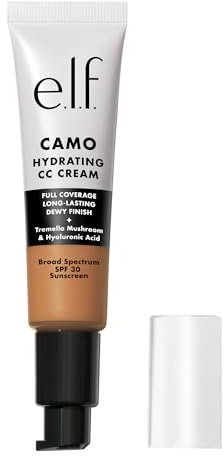 e.l.f. Hydrating Camo CC Cream, Colour Correcting Full Coverage Foundation For A Dewy Finish With SPF 30, Vegan & Cruelty-Free, Tan 450N