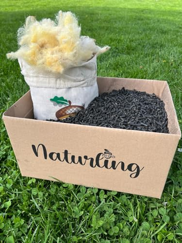 naturling Schafwollpellets Aktivkohle 3,5kg mit 250g Schafwolle - organischer Langzeitdünger Bio Kombipaket (3.75, Kilogramm)
