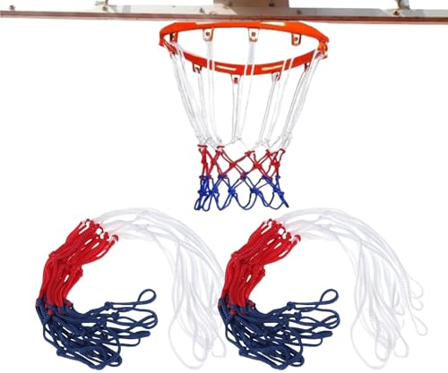 Profi Basketballnetz, Basketball Ersatz Netz, Basketballnetz Für Korb,Netz für Basketballkorb Outdoor Dauerhaft und Alle Wetter Ballnetz Für BasketballKorb
