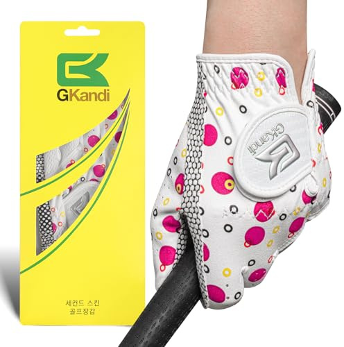 Golf Gloves Kids Junior Upgrade Grip Stylish 1 Pack, All Weather Breathable Gloves for Left Right Hand Youth Toddler Boys Girls