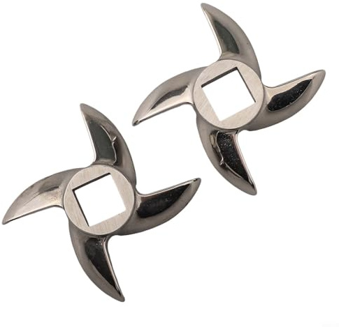 Niceminiwall 2 Pcs Size 12 For Chef Meat Grinder - Stainless Steel Cutter-Knife Blade - For Electric Or Manual Metal - Meat Cutter Replacement
