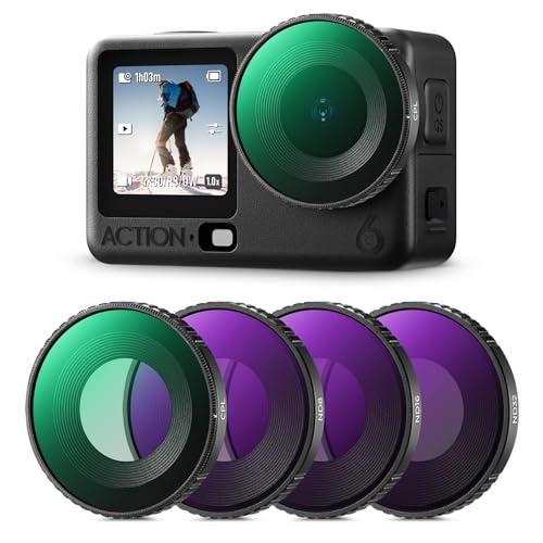 K&F CONCEPT ND Filter Kit for DJI Osmo Action 6, CPL ND8 ND16 ND32
