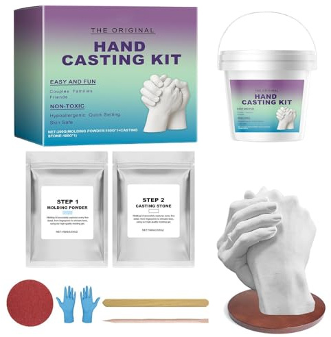 Set di a mano per coppie, set di per sculture fai da te, per amici di famiglia, set di impronte di mani dettagliate per il matrimonio del amico, della tua ragazza, della vale