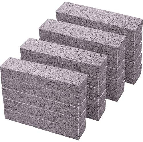 Norme 30 Pack Pumice Stones for Toilet Bowl Cleaning Scouring Pad Pumice Stick Cleaner for Cleaning Toilets Bathtubs Grills Kitchen Oven Stove Swimming Pools Sinks 5.9 x 1.4 x 0.9''(Gray)