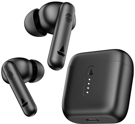boAt Airdopes 141 / Airdopes 148, Low Latency, ENx Tech, 42HRS Battery, Fast Charge, IWP, IPX4, v5.1 Bluetooth Earbuds, TWS Ear Buds Wireless Earphones with mic (Bold Black)