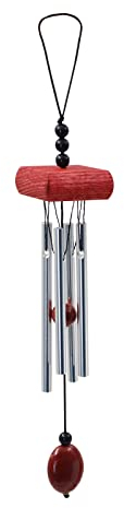 Petit carillon éolien, carillon d'extérieur en aluminium avec tons mélodiques doux, carillon de jardin, pour cour, porche, décoration d'intérieur (rouge)